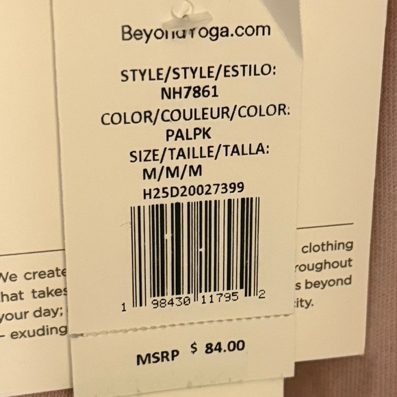 Beyond Yoga Soft Blush Pink Relaxed Long-Sleeve Top - Picture 3 of 3